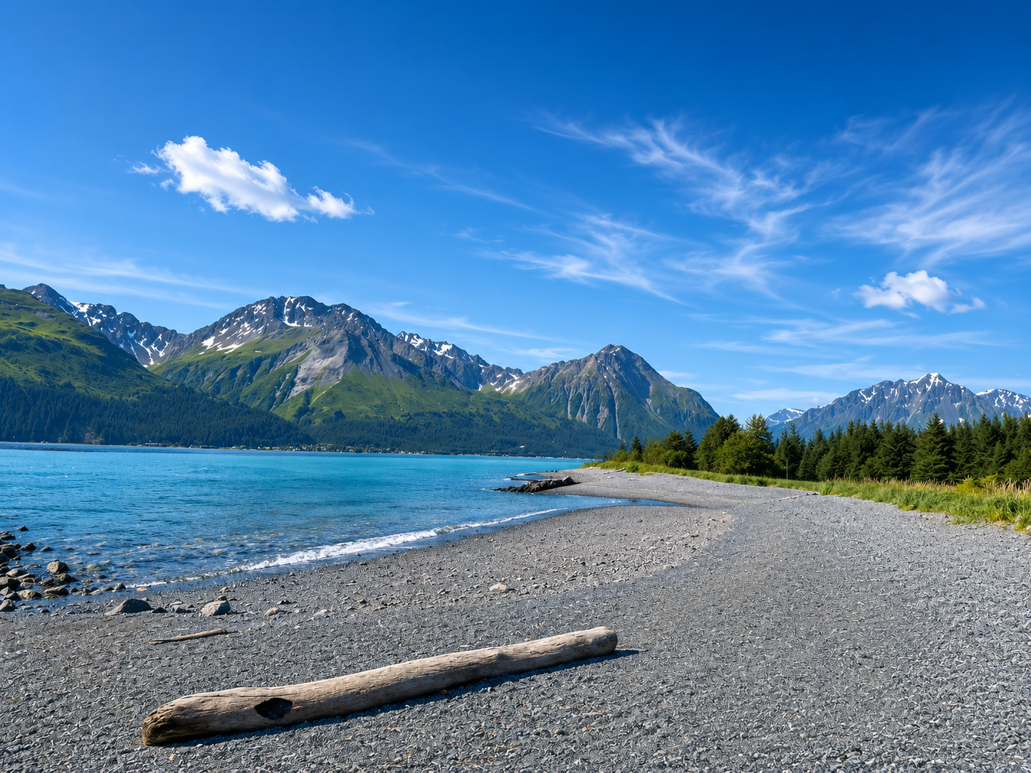 Resurrection Bay and its surrounding mountains